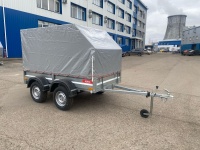 2.55х1.3, 2 оси, R13 Автомобильный легковой прицеп KOiRA тент серый с аэроскосом