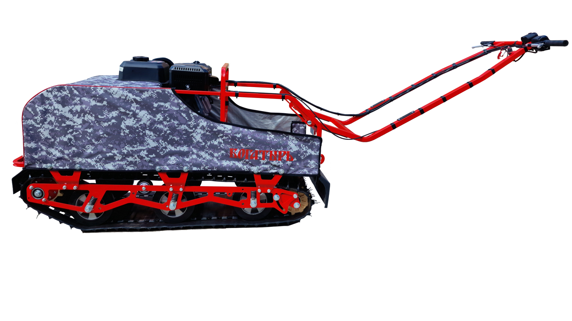 Мотобуксировщик - мотособака "Богатырь" 20 Е. ДВС 20 л/с с электростартером