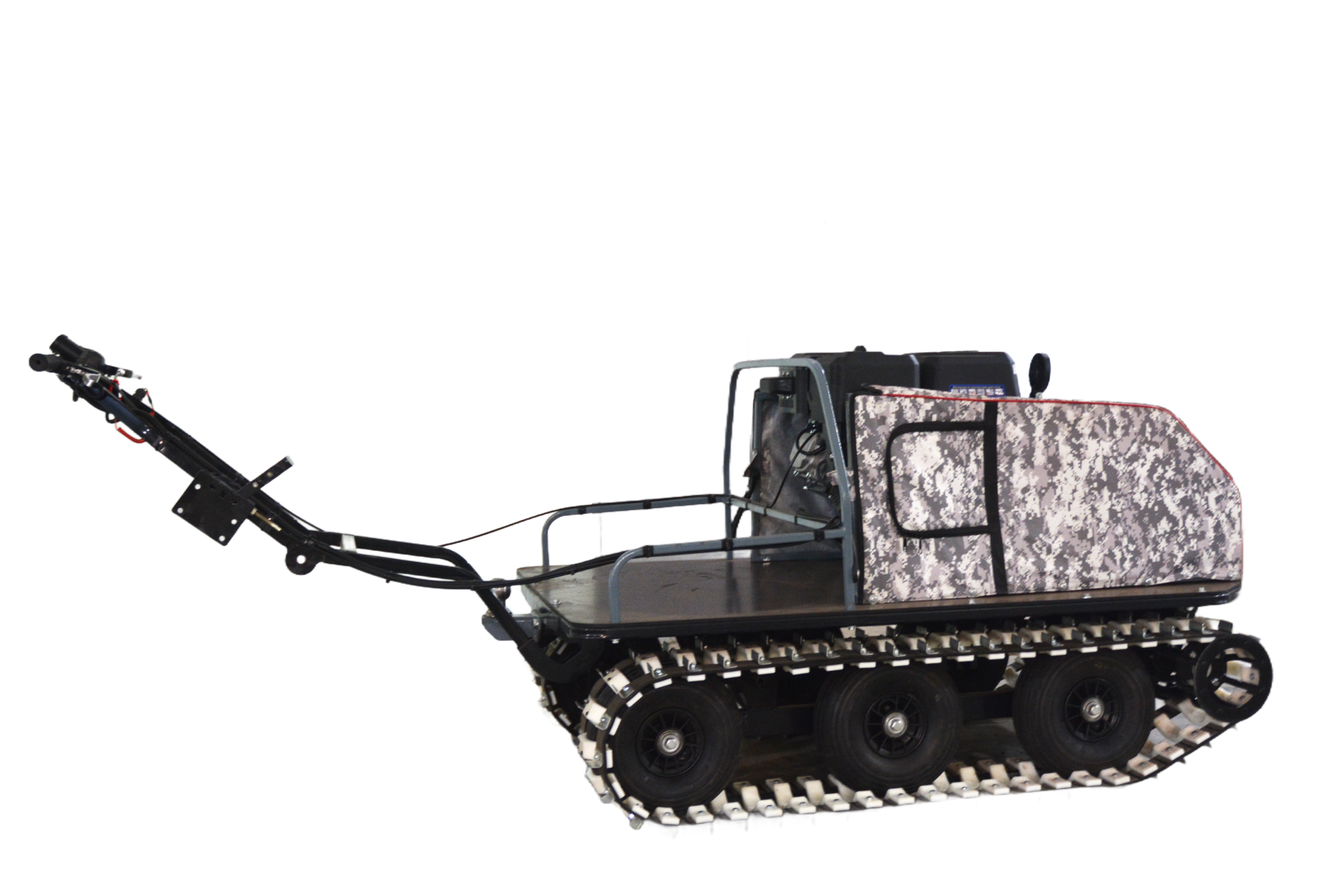 Всесезонный мотобуксировщик вездеход KOiRA T 15. ДВС 15 л/с с ручным стартером.