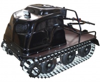 Всесезонный мотобуксировщик вездеход KOiRA T 15 R. Реверс-редуктор. ДВС 15 л/с с ручным стартером. (Стеклопластиковый)