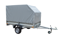  2.55х1.3, R13 Автомобильный легковой прицеп KOiRA 2.55 тент 1.4  аэроскос серый