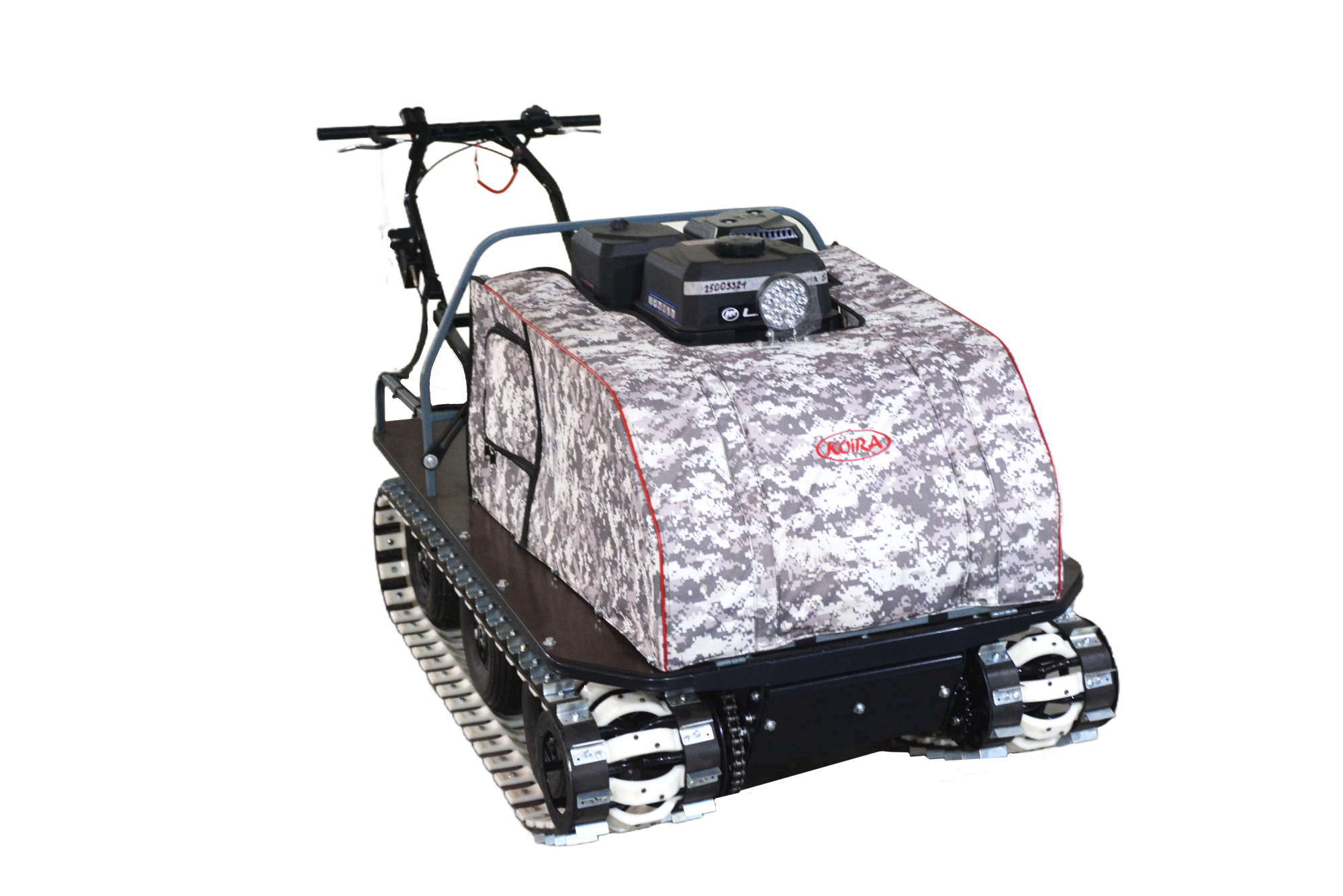 Всесезонный мотобуксировщик вездеход KOiRA T 15. ДВС 15 л/с с ручным стартером.