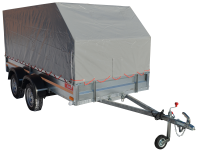 3.5х1.5, 2 оси, R13 Автомобильный легковой прицеп KOiRA 3.5  тент серый