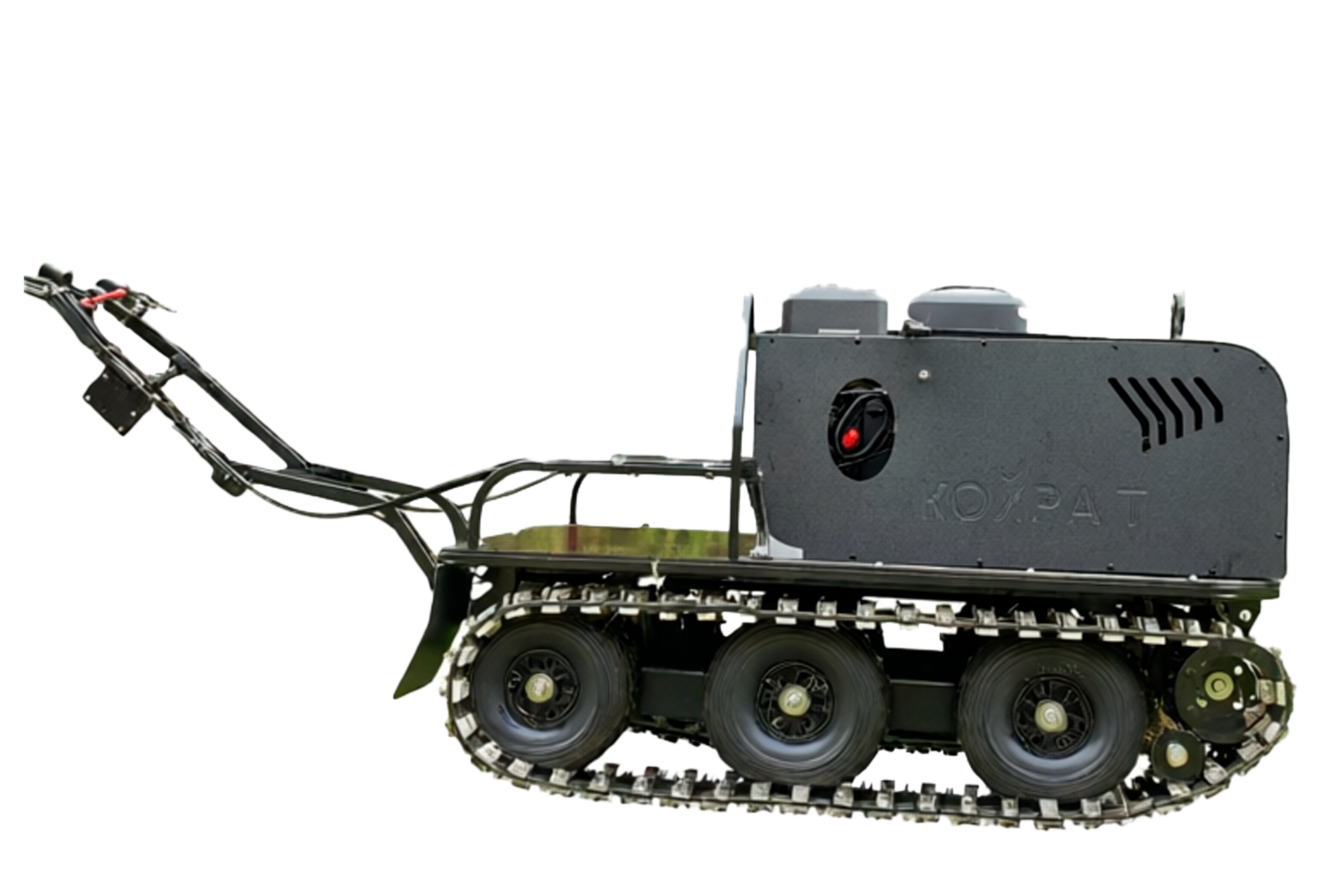 Всесезонный мотобуксировщик вездеход KOiRA T 20 E. ДВС 20 л/с с электростартером. (Стеклопластиковый)