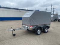 2.55х1.3, 2 оси, R13 Автомобильный легковой прицеп KOiRA тент серый с аэроскосом