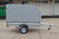  2.55х1.3, R13 Автомобильный легковой прицеп KOiRA 2.55 тент 1.4  аэроскос серый